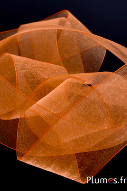 Ruban organza - largeur 4 cm - orange
